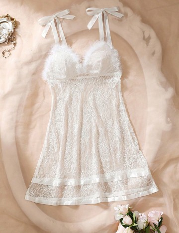 Rochie De Noapte Shein, alb