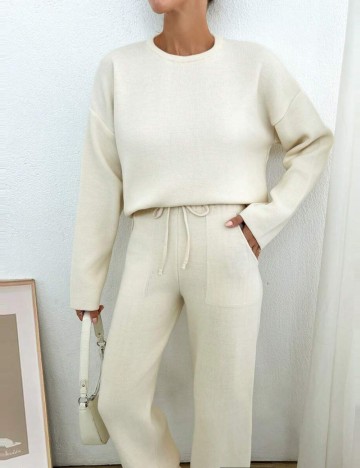 Pantaloni Shein, crem