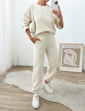 Pantaloni Shein, crem