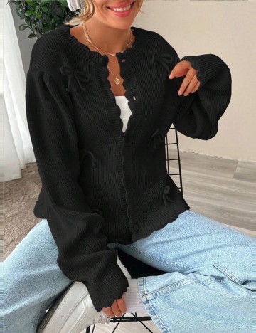 Pulover cu nasturi Shein, negru