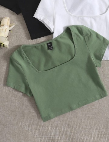 Top Shein, verde