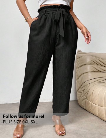 Pantaloni Shein Curve+, negru