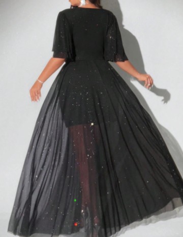 Rochie maxi Shein Curve+, negru