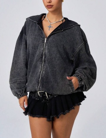 Jachetă De Blugi Shein, gri