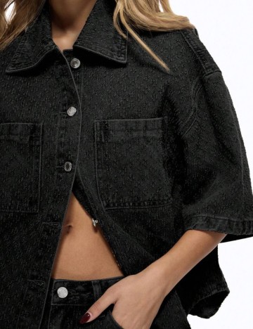 Cămașă de blugi Shein Missguided, negru