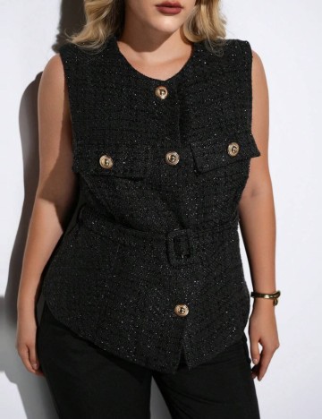 Vestă Shein Curve+, negru
