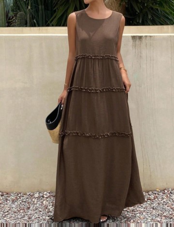 Rochie maxi Shein DAZY, maro