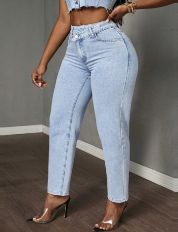 Jeans Shein Curve+, albastru