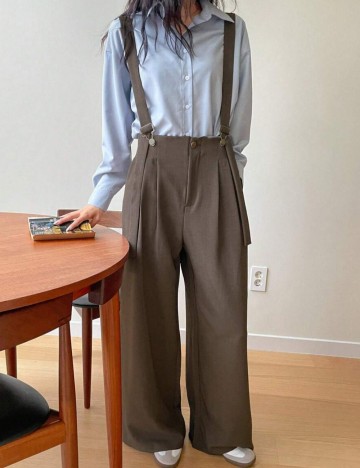 Pantaloni Shein DAZY, bej