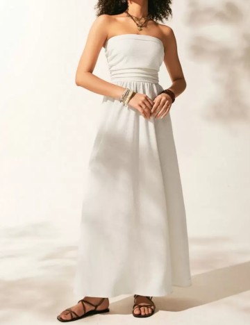 Rochie maxi Shein, crem