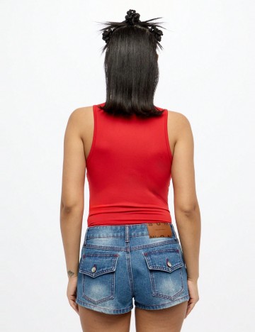 Pantaloni scurți de blugi Shein, albastru