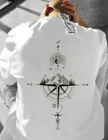 Tricou Shein MANFINITY, alb