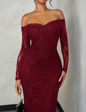 Rochie midi Shein, vișiniu