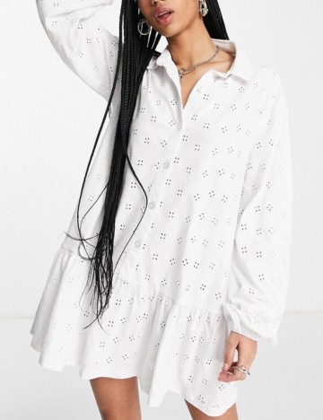 Rochie mini ASOS, alb