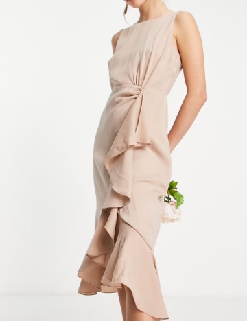 Rochie midi Maya, bej