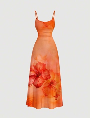 Rochie maxi Shein, portocaliu