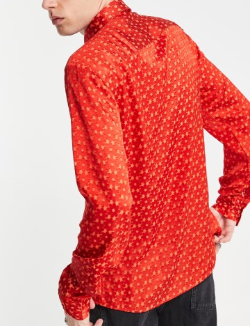 Cămașă ASOS, cărămiziu