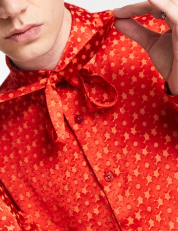 Cămașă ASOS, cărămiziu