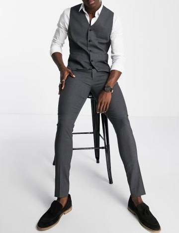 Vestă de costum ASOS, gri