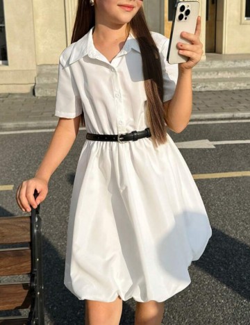 Rochie tip cămașă Shein, alb
