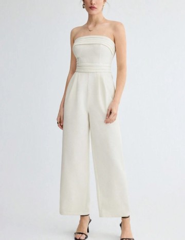 Salopetă lungă Shein, crem