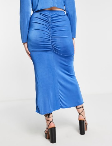 Fustă midi IN THE STYLE, albastru