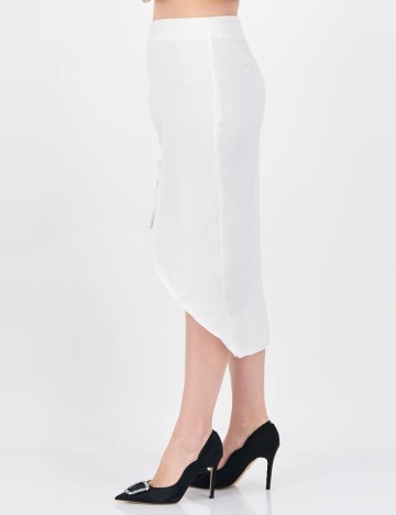 Fustă midi SNDYS, alb