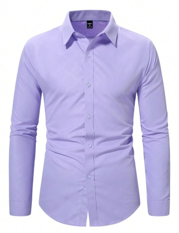 Cămașă Shein MANFINITY, mov