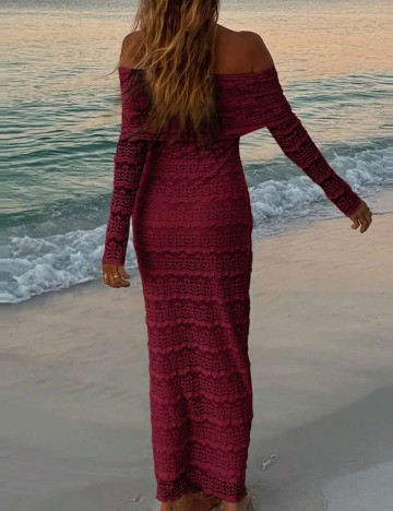 Rochie midi Shein, vișiniu