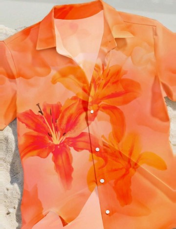 Cămașă Shein, portocaliu