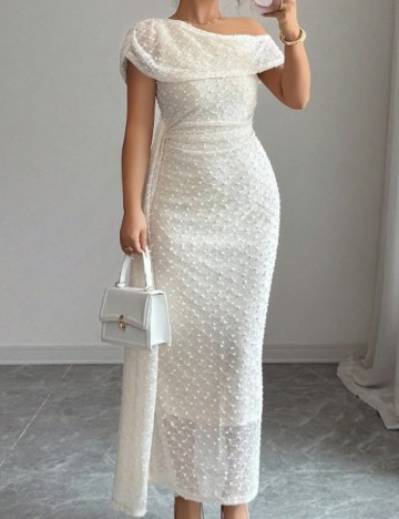 Rochie maxi Shein, crem