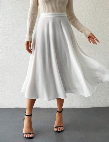 Fustă midi Shein, alb