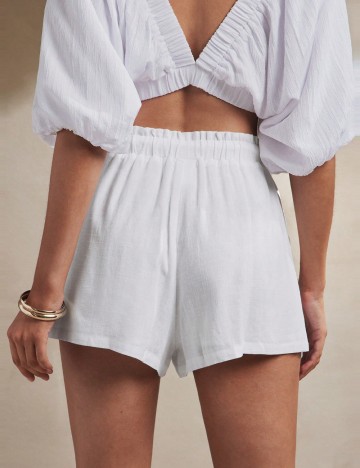 Pantaloni scurți Shein, alb