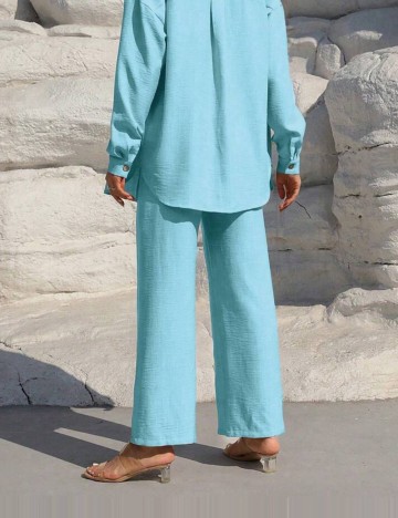 Pantaloni Shein, albastru