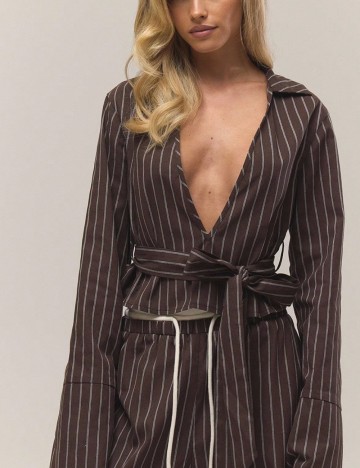 Cămașă Shein MUSERA, maro