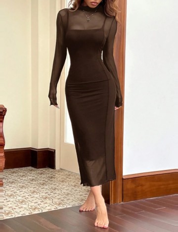 Rochie midi Shein, maro