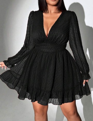 Rochie mini Shein Curve+, negru