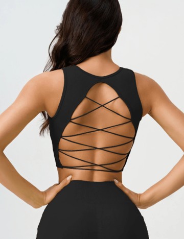 Bustieră sport Shein, negru