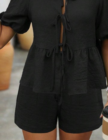 Pantaloni scurți Shein, negru