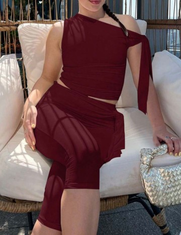 Compleu Shein, vișiniu