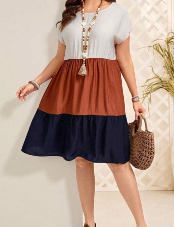 Rochie midi Shein, mix culori