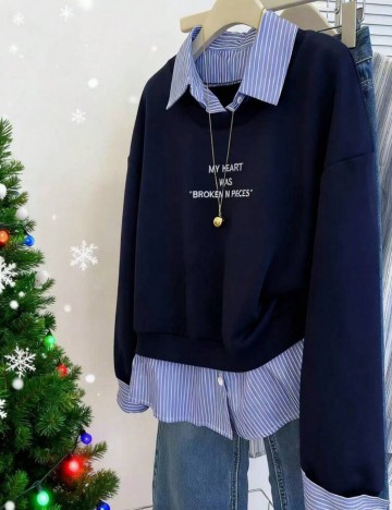 Bluză Shein, bleumarin