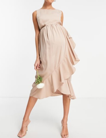 Rochie midi Maya Deluxe, roz