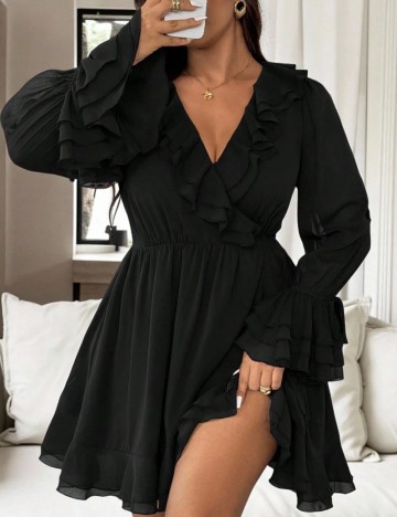 Rochie mini Shein Curve+, negru