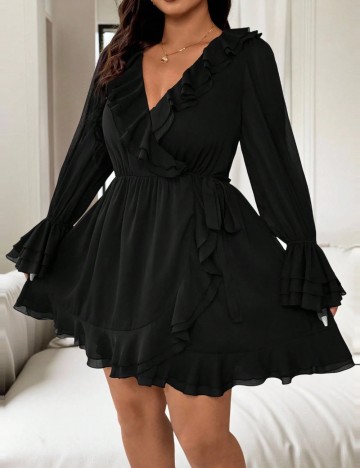 Rochie mini Shein Curve+, negru