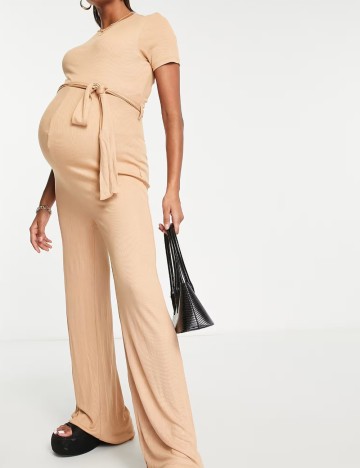 Salopetă lungă Missguided, bej