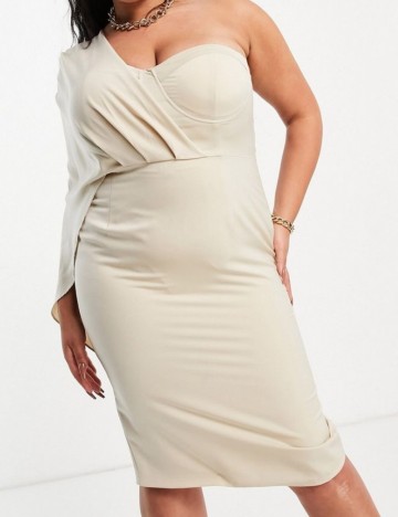 Rochie midi Lavish Alice, crem