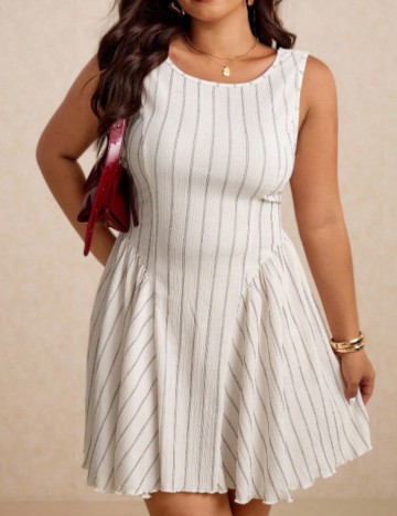 Rochie mini Shein Curve+, crem