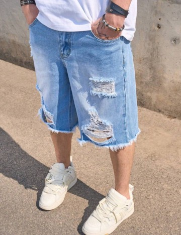 Pantaloni scurți Shein, albastru