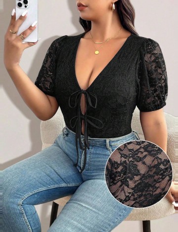 Body Shein Curve+, negru